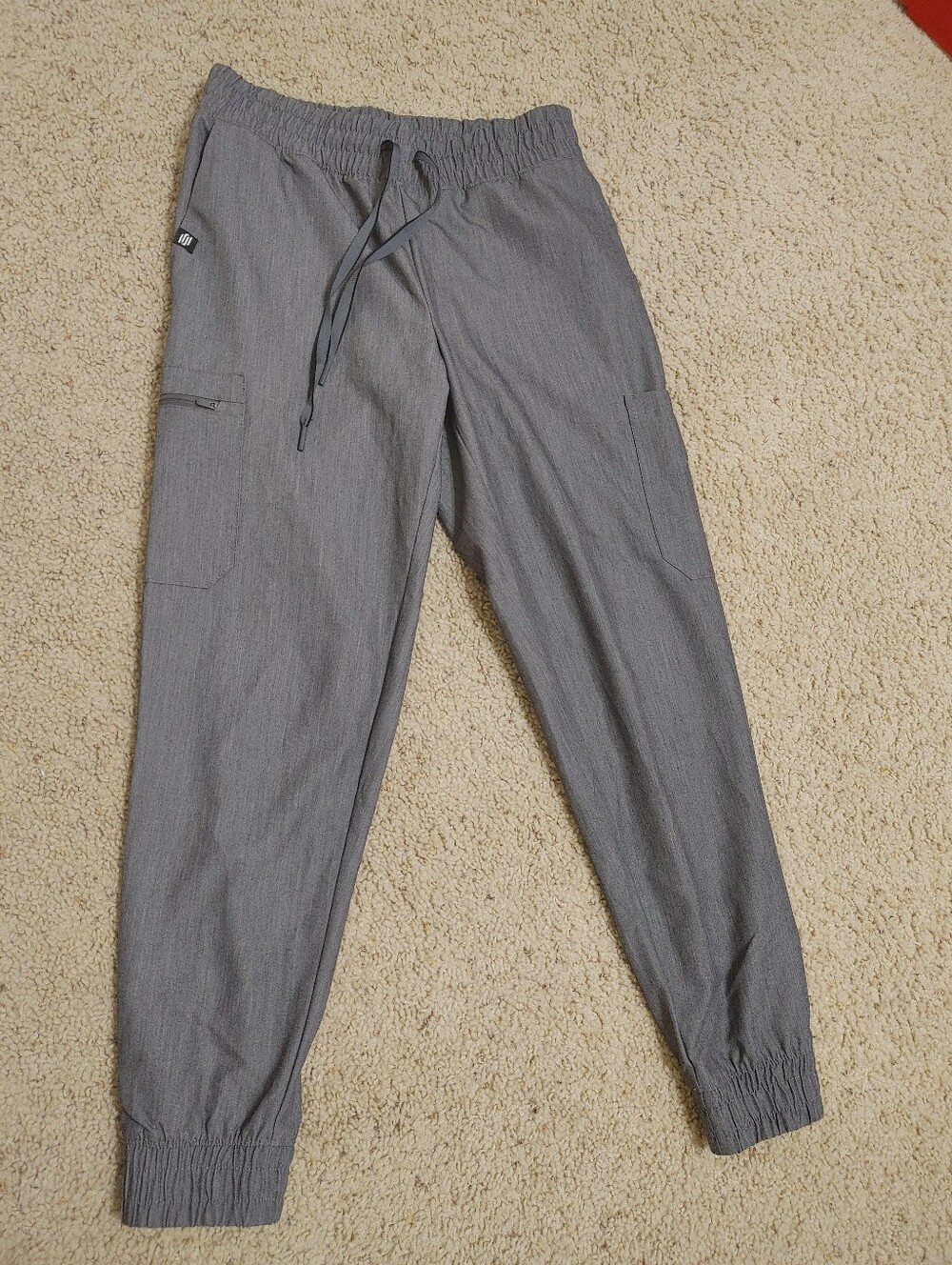 Jaanuu Scrub Joggers Gray Women's Small Scrub Pants